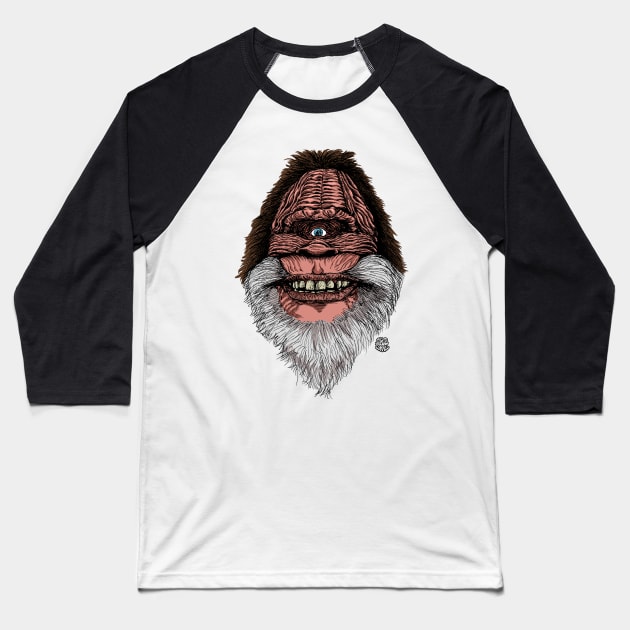 Sasquatch Cyclops Baseball T-Shirt by Robisrael